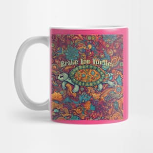 Brake For Turtles Paisley Mug